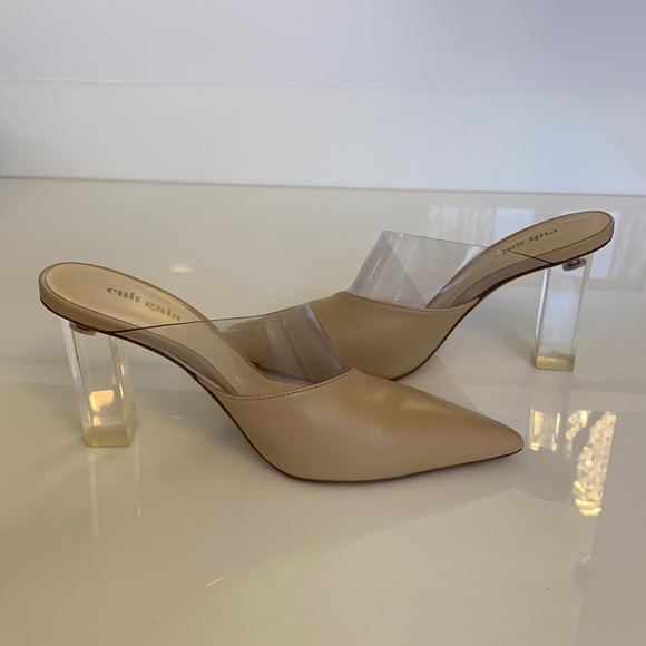Cult Gaia pointy slide with pvc and acrylic block heels - Picture 2 of 6